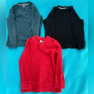 Set of three boys size 5 (XS) long sleeve shirts